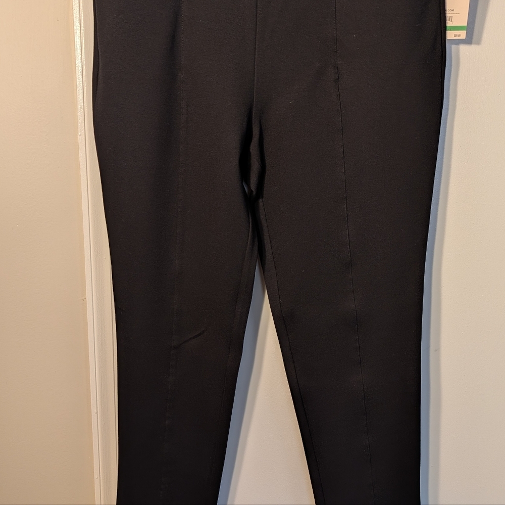 NWT Anne Klein Black Slim Ankle Pants Large